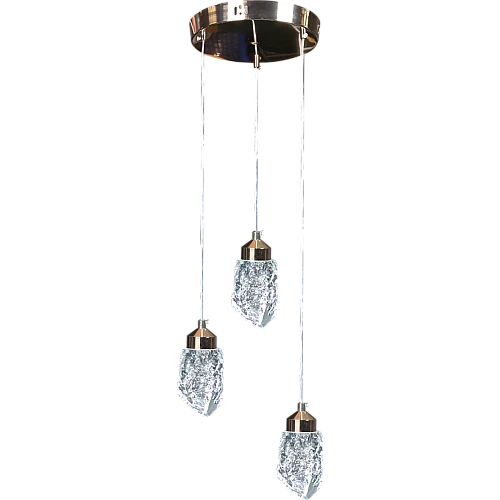 علاقي مودرن خيوط 3كريستال ذهبي لون الانارة 3 اضاءات 5 واط