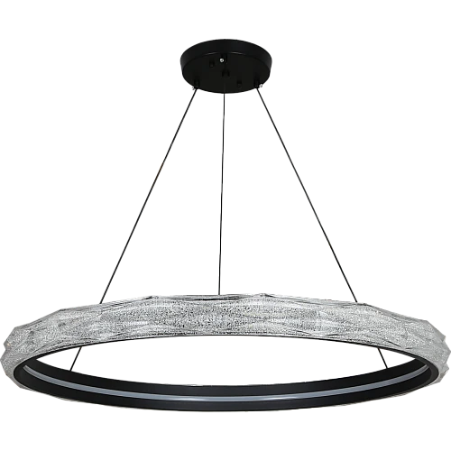 علاقي مودرن مدور اسود لون الانارة 3 اضاءات 80 سم 115 واط