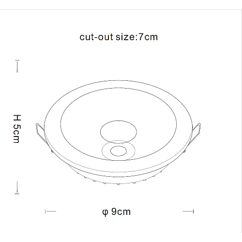 سبوت لايت COB 7 واط إضاءة صفراء 3000K سقفي