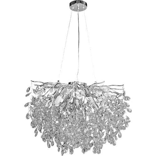 نجف مودرن فضي + شفاف E14*10