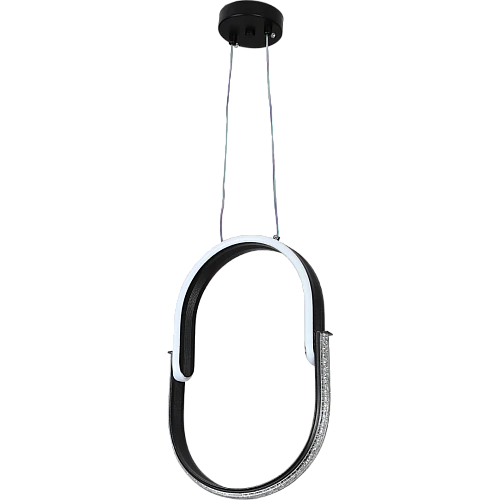 علاقي مودرن بيضاوي اسود لون الانارة 3 اضاءات 30 سم 36 واط