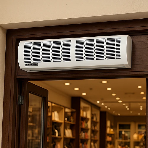 ستارة هوائية Air Curtain غطاء ابيض مقاس 90 سم 105 واط