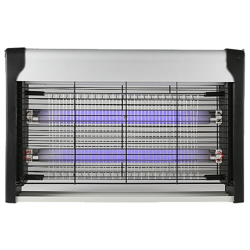  صورة منتج مصيدة ناموس فضي لون الانارة اسود مطور وعالي الجودة ضمان 3 سنوات موديل E106/2*10W/PLS/SL+BK