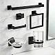 طقم اكسسوارات حمام اسود ستانلس ستيل 201 مربع
