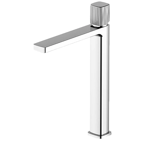 خلاط مغسلة طويل نحاس + زنك مودرن فضي+فضي