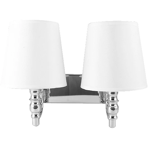 إضاءة جدارية مجوز فضي + طربوش ابيضE14*2