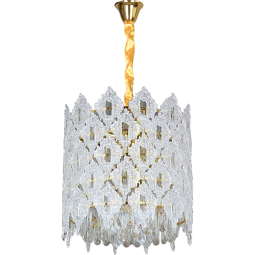 نجف مودرن كريستال E14*9 ذهبي 40 سم