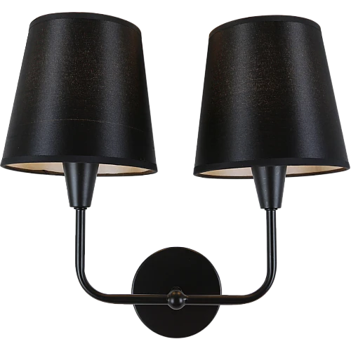 إضاءة جدارية مجوز اسود + 2طربوش اسود E14*2