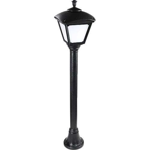 فانوس ارضي طول 1 متر بقاعدة E27 فايبر واحد متر اسود مع ابيض خارجي توفل