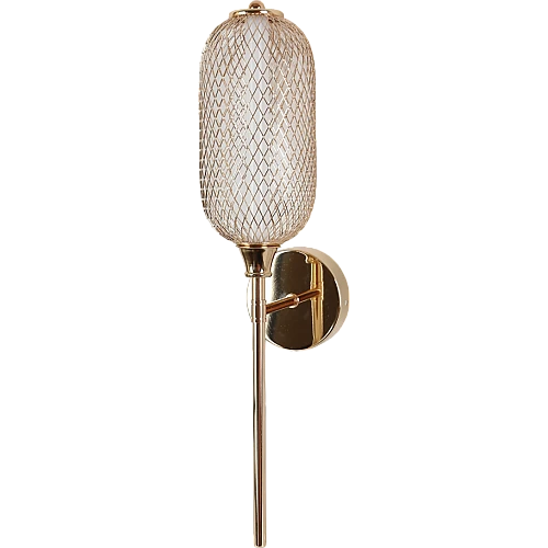 إضاءة جدارية مفرد شبك ذهبي لون الانارة 3اضاءات 3 واط